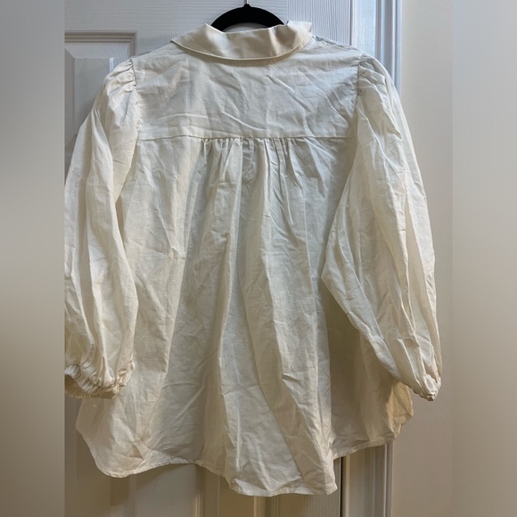 Showpo White Puff Sleeve Button Down Shirt - Picture 8 of 10